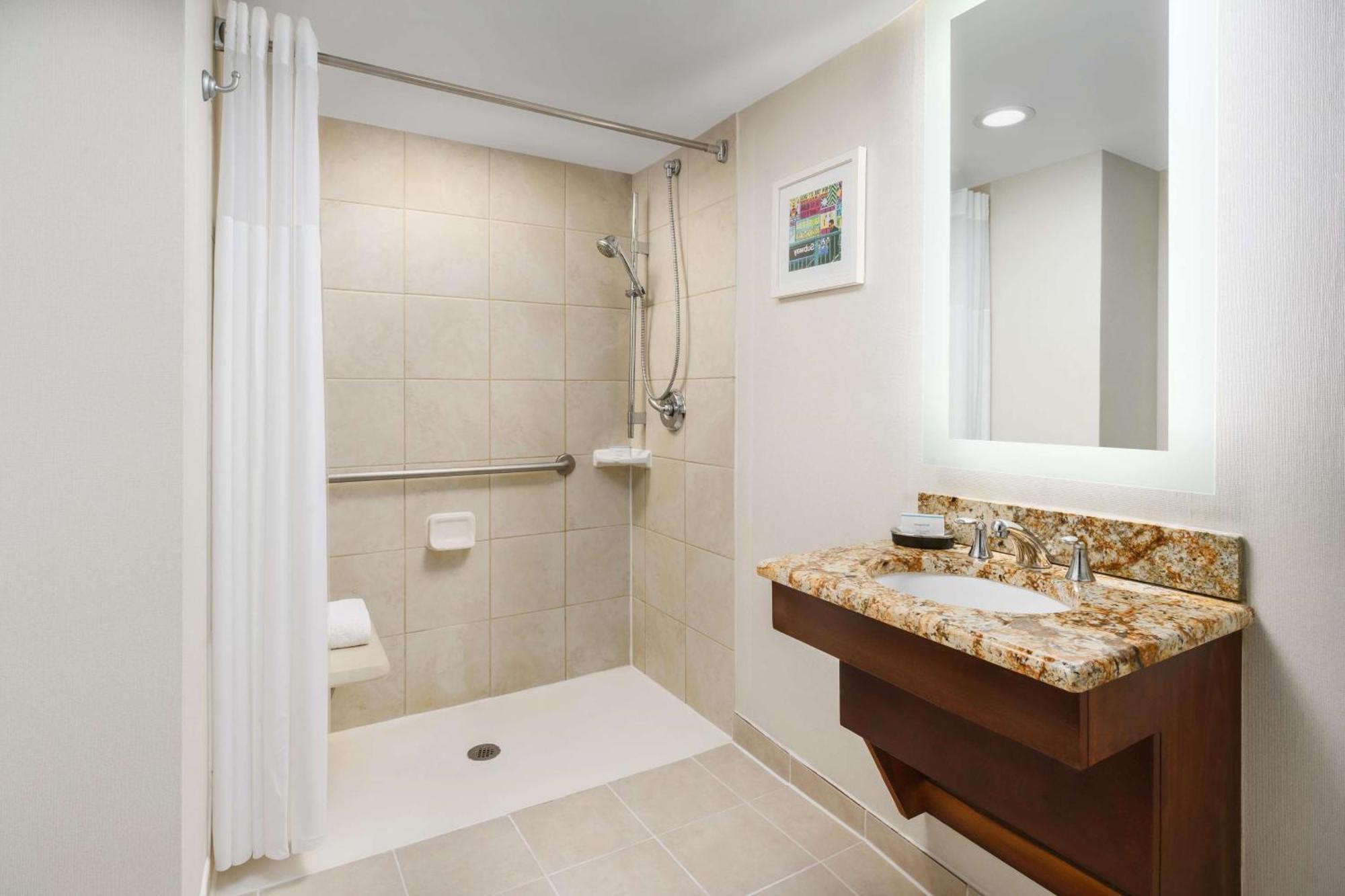 Chambre Lit King-Size avec Douche Accessible en Fauteuil Roulant - Adaptée aux Personnes à Mobilité Réduite/Non-Fumeurs