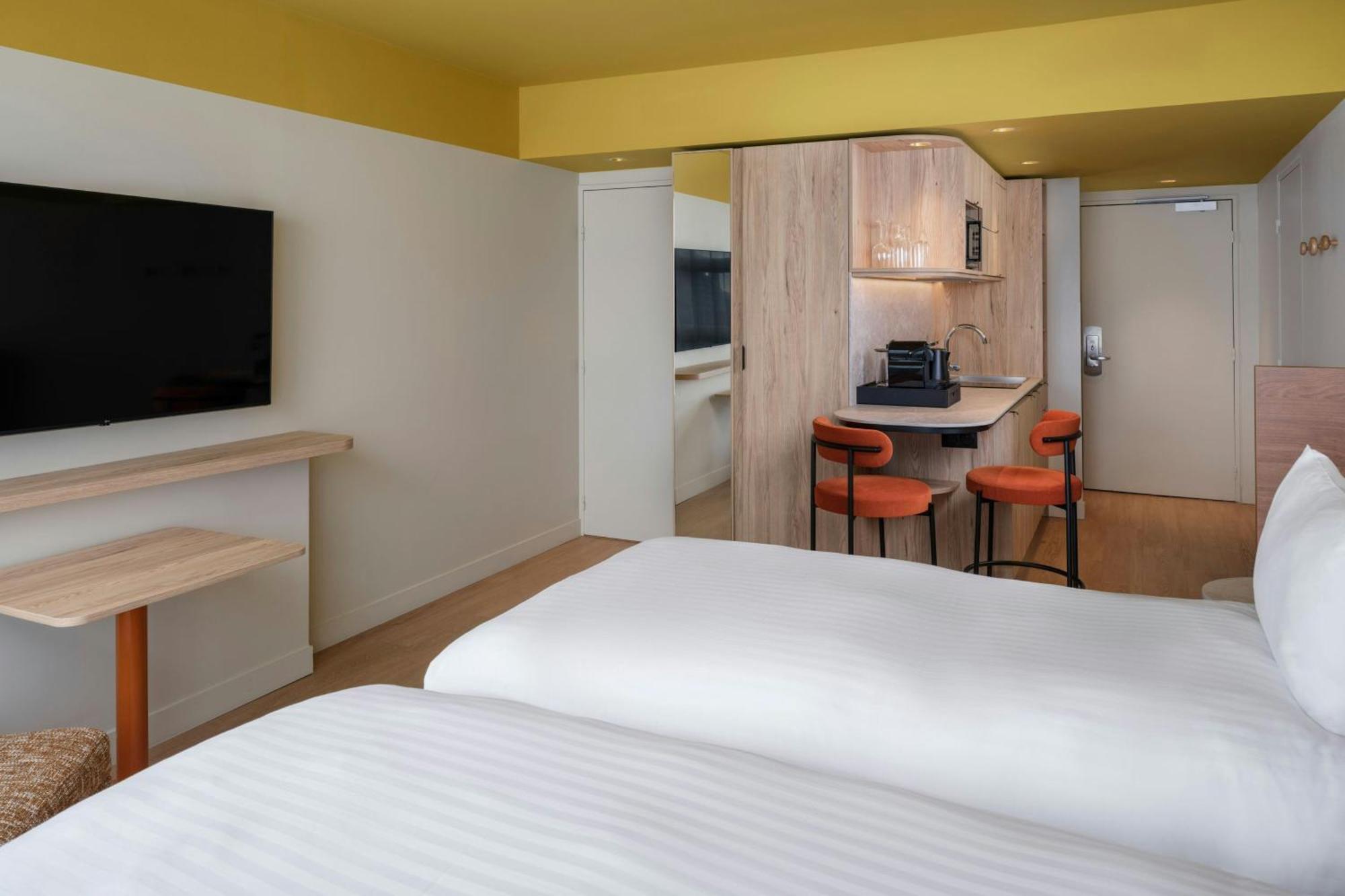 Studio Lits Jumeaux avec 2 Lits Simples - Vue sur Ville - Étage Supérieur